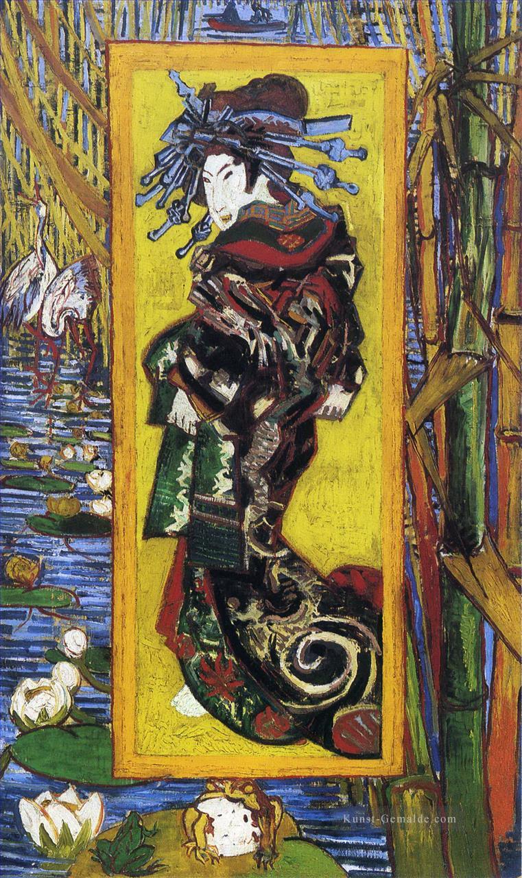 Japonaiserie Oiran nach Kesai Eisen Vincent van Gogh Ölgemälde